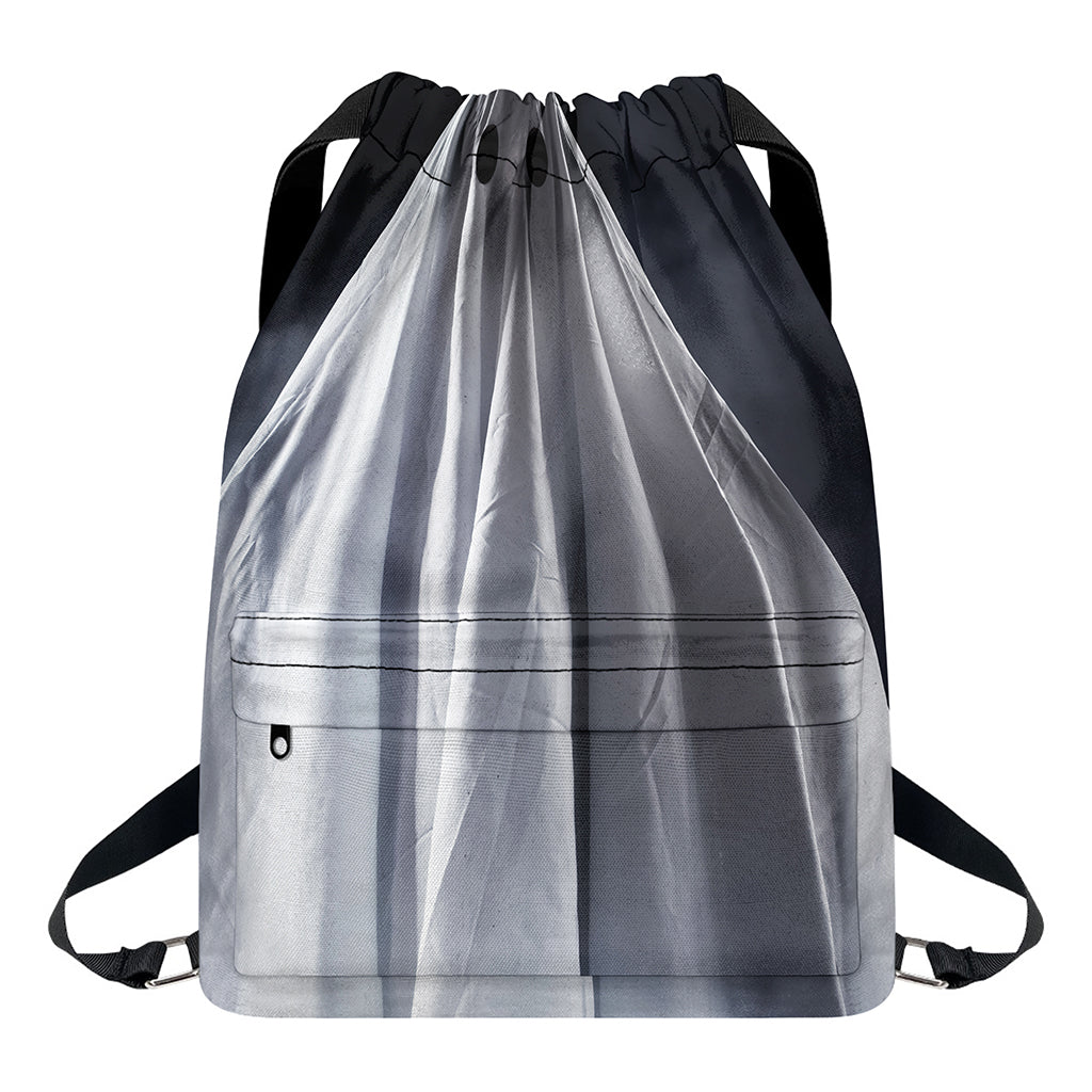 Scary Ghost 3D Print Drawstring Backpack