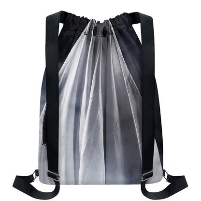 Scary Ghost 3D Print Drawstring Backpack