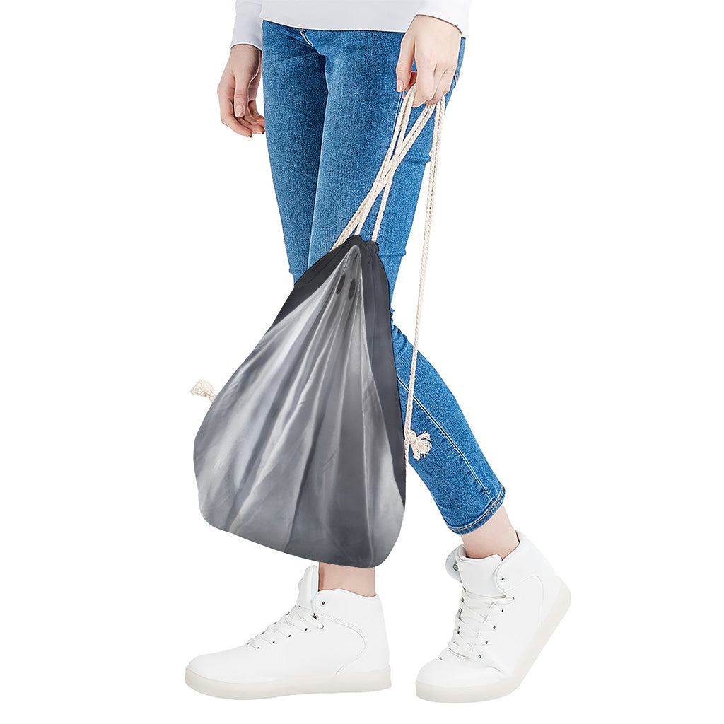 Scary Ghost 3D Print Drawstring Bag