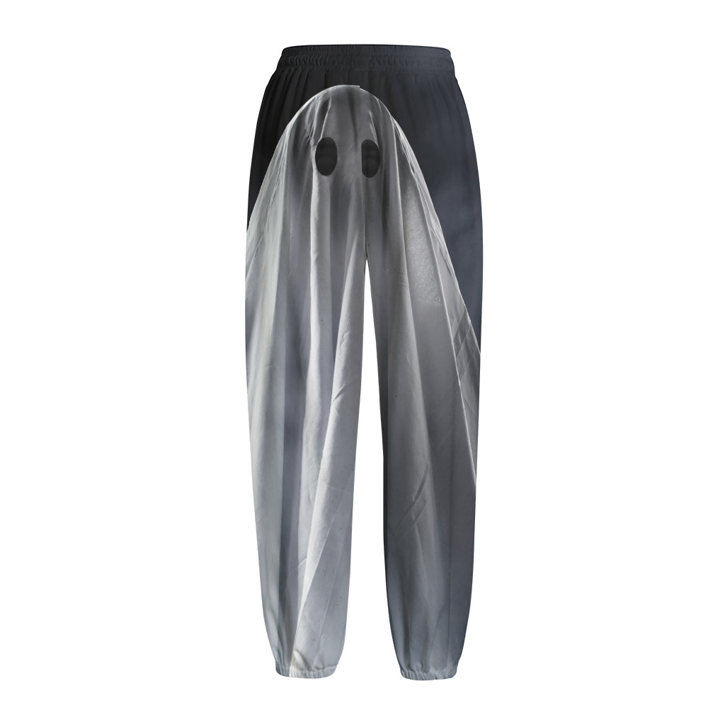 Scary Ghost 3D Print Fleece Lined Knit Pants
