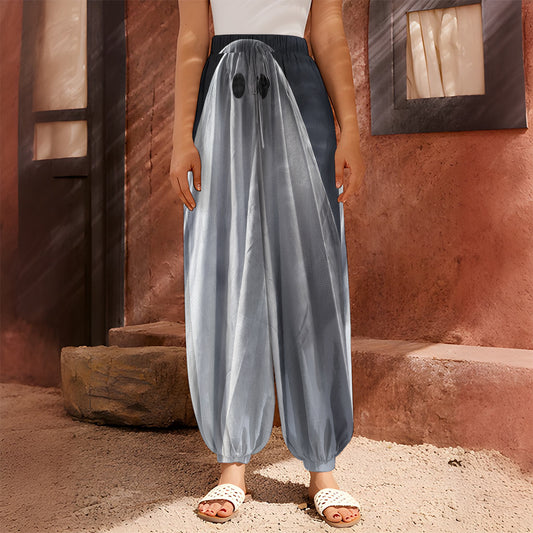 Scary Ghost 3D Print Harem Pants