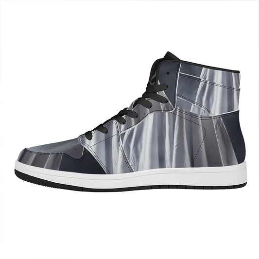 Scary Ghost 3D Print High Top Leather Sneakers