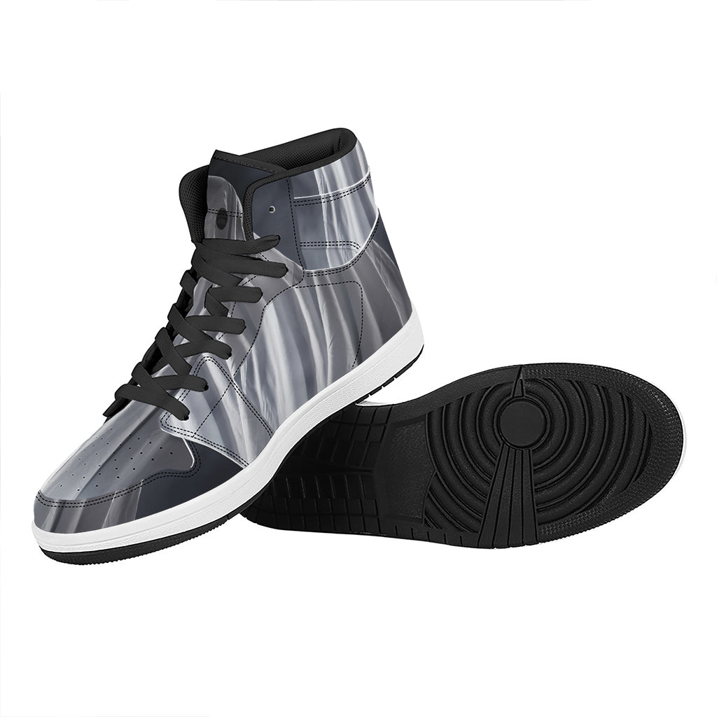 Scary Ghost 3D Print High Top Leather Sneakers