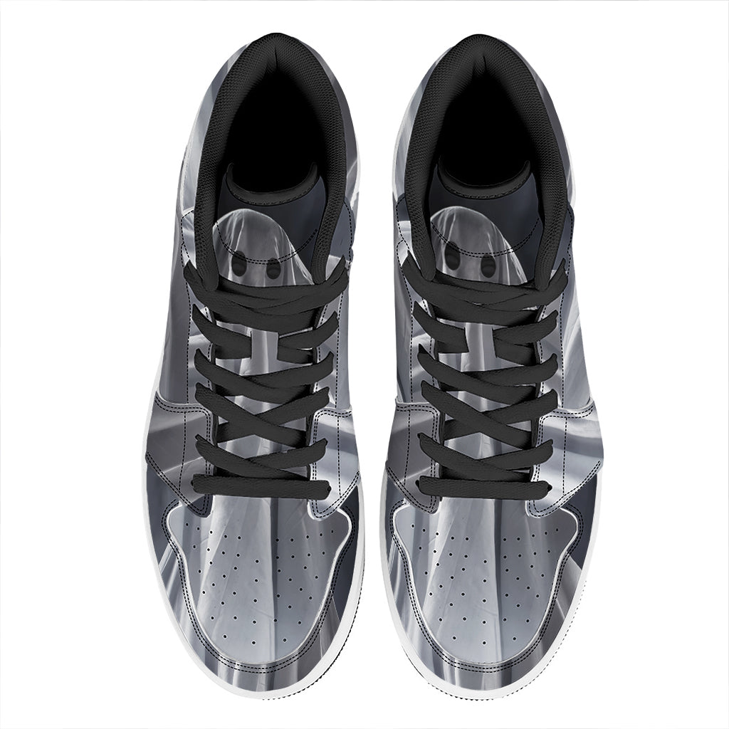 Scary Ghost 3D Print High Top Leather Sneakers