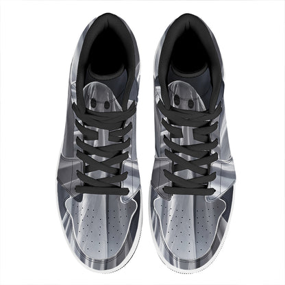 Scary Ghost 3D Print High Top Leather Sneakers
