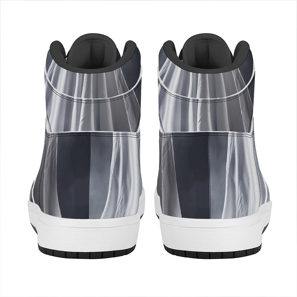 Scary Ghost 3D Print High Top Leather Sneakers
