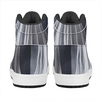 Scary Ghost 3D Print High Top Leather Sneakers