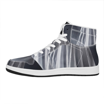 Scary Ghost 3D Print High Top Leather Sneakers