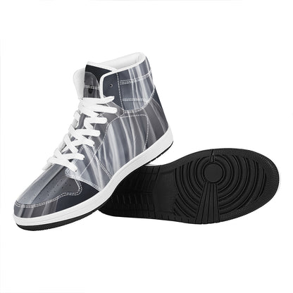 Scary Ghost 3D Print High Top Leather Sneakers