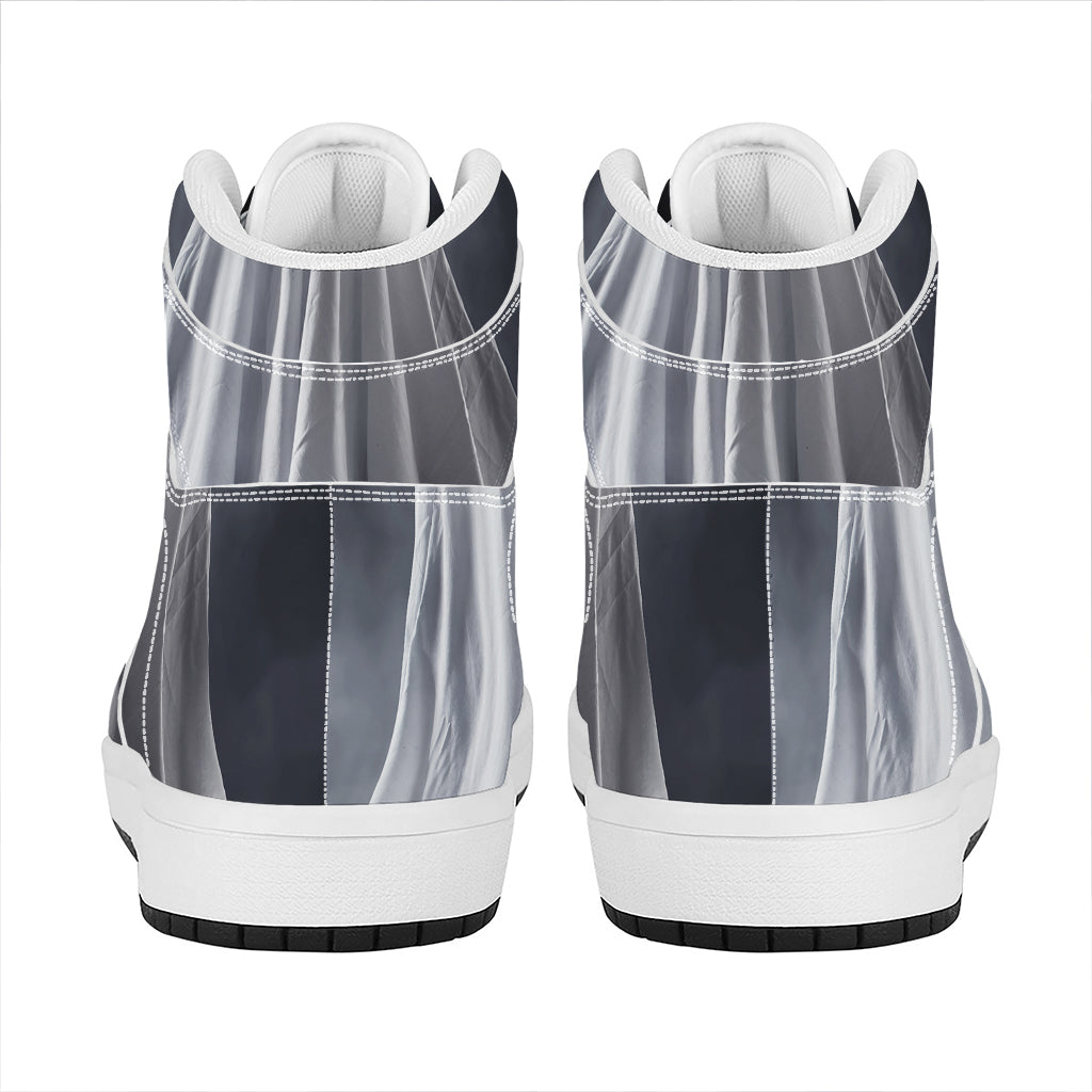 Scary Ghost 3D Print High Top Leather Sneakers