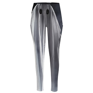 Scary Ghost 3D Print High-Waisted Pocket Leggings