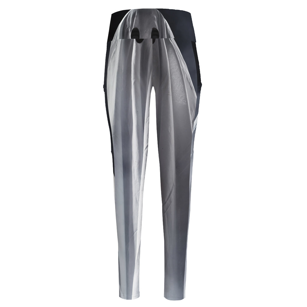 Scary Ghost 3D Print High-Waisted Pocket Leggings