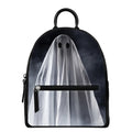 Scary Ghost 3D Print Leather Backpack