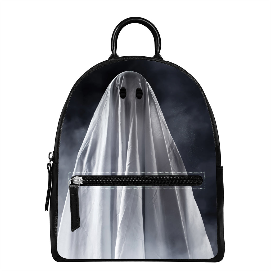 Scary Ghost 3D Print Leather Backpack