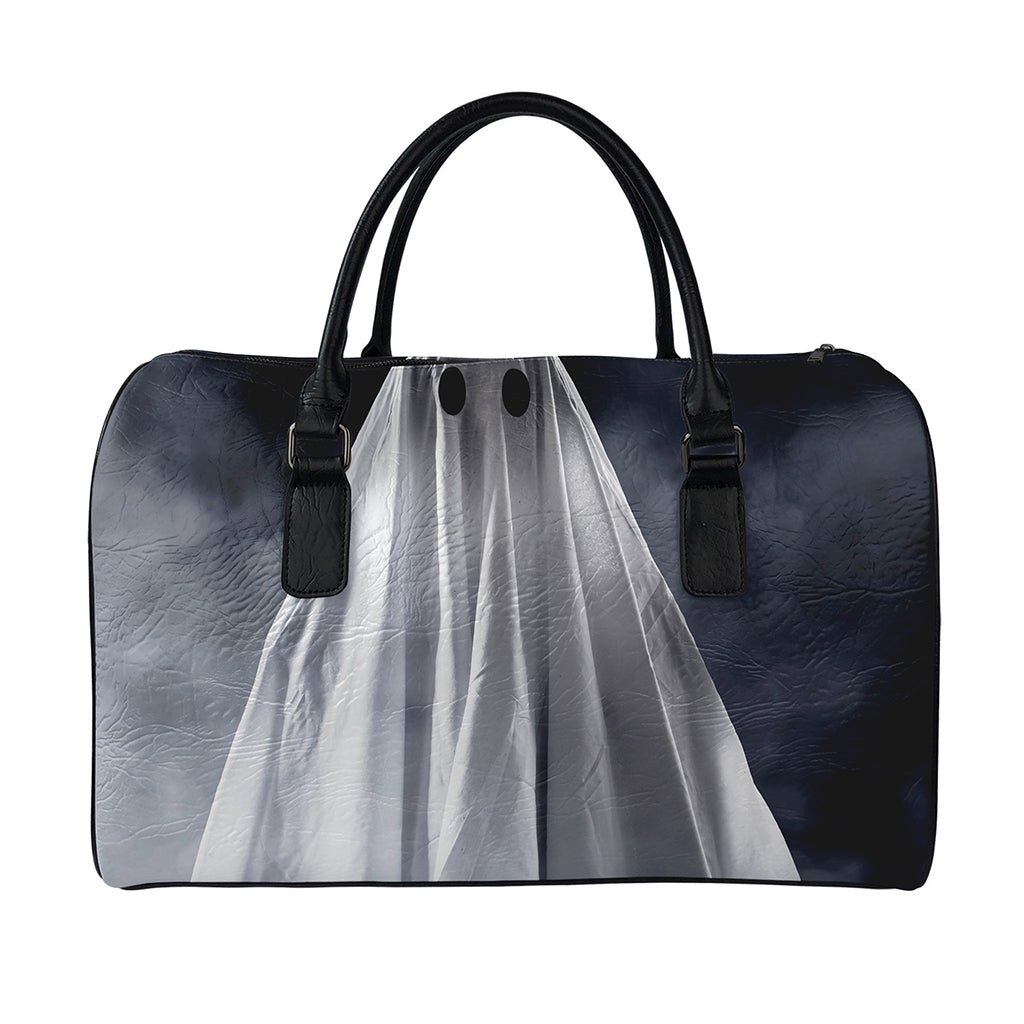 Scary Ghost 3D Print Leather Duffle Bag