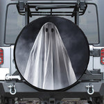 Scary Ghost 3D Print Leather Spare Tire Cover