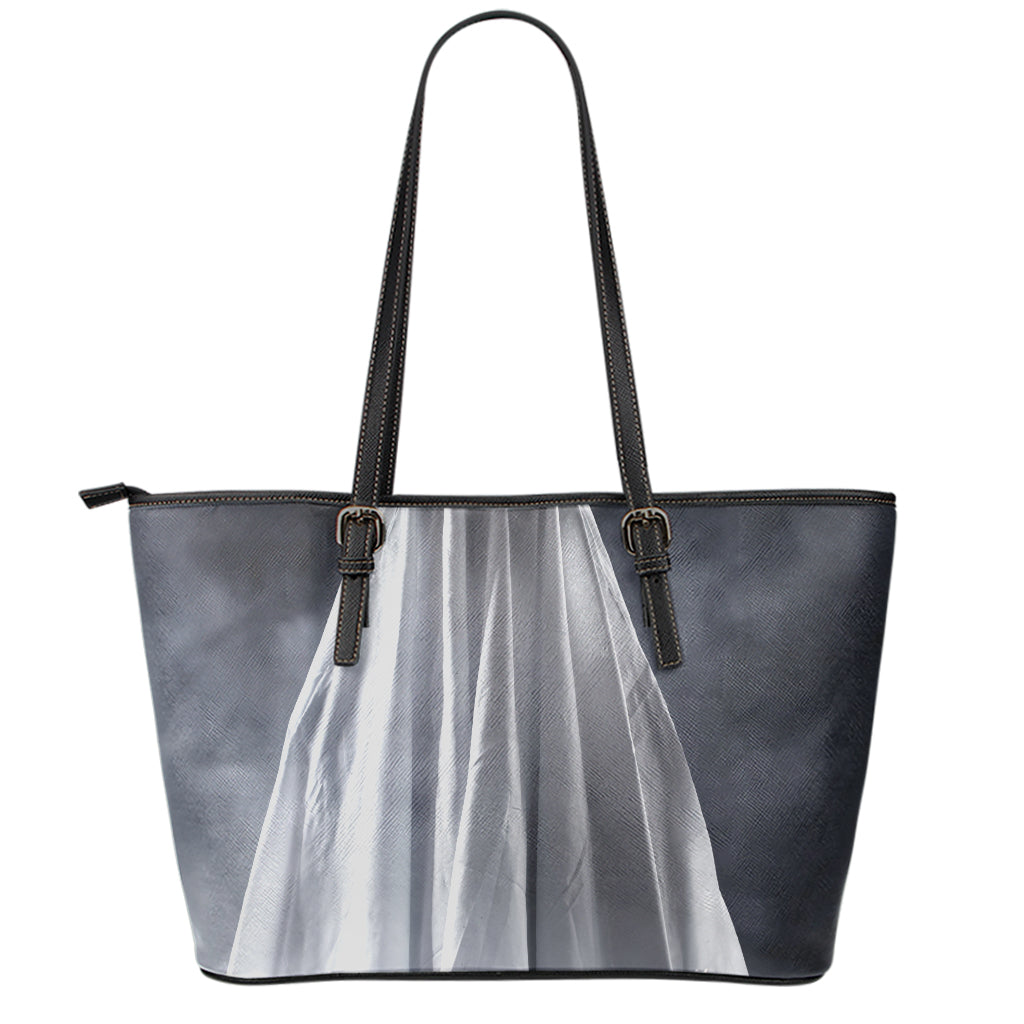 Scary Ghost 3D Print Leather Tote Bag