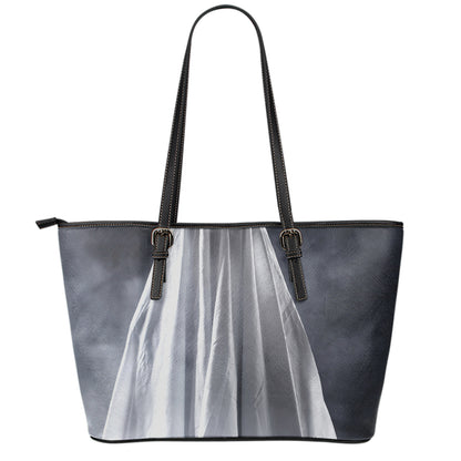 Scary Ghost 3D Print Leather Tote Bag