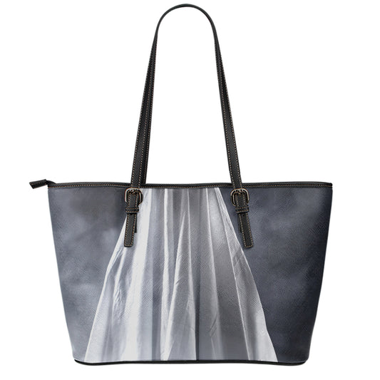 Scary Ghost 3D Print Leather Tote Bag