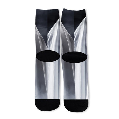 Scary Ghost 3D Print Long Socks