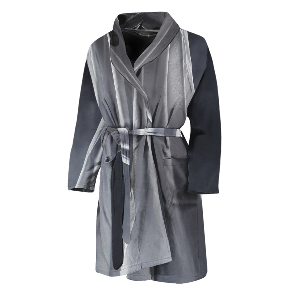 Scary Ghost 3D Print Men's Bathrobe