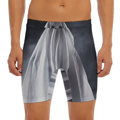 Scary Ghost 3D Print Men's Long Boxer Briefs