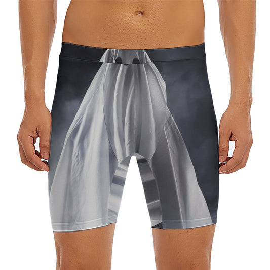 Scary Ghost 3D Print Men's Long Boxer Briefs