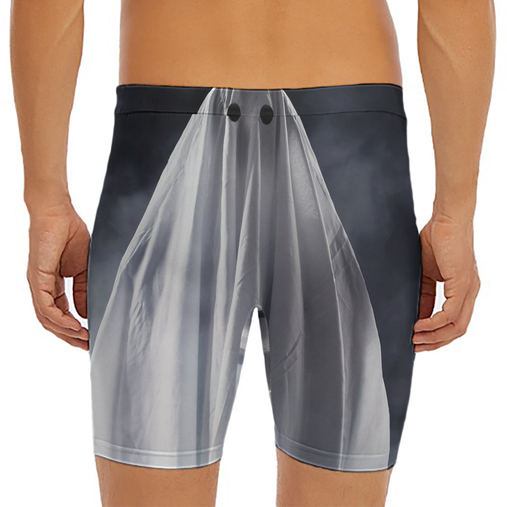 Scary Ghost 3D Print Men's Long Boxer Briefs