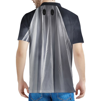 Scary Ghost 3D Print Men's Polo Shirt