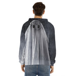 Scary Ghost 3D Print Men's Velvet Pullover Hoodie