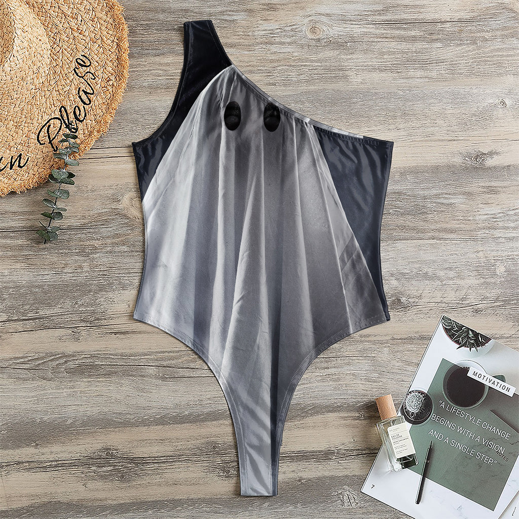 Scary Ghost 3D Print One Shoulder Bodysuit