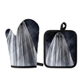 Scary Ghost 3D Print Oven Mitt And Pot Holder Set