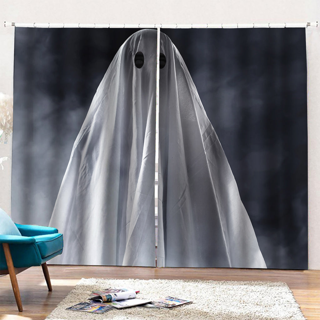 Scary Ghost 3D Print Pencil Pleat Curtains