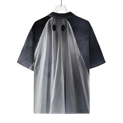 Scary Ghost 3D Print Rayon Hawaiian Shirt