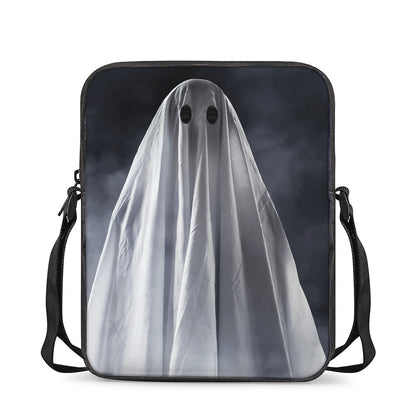 Scary Ghost 3D Print Rectangular Crossbody Bag