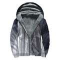 Scary Ghost 3D Print Sherpa Lined Zip Up Hoodie