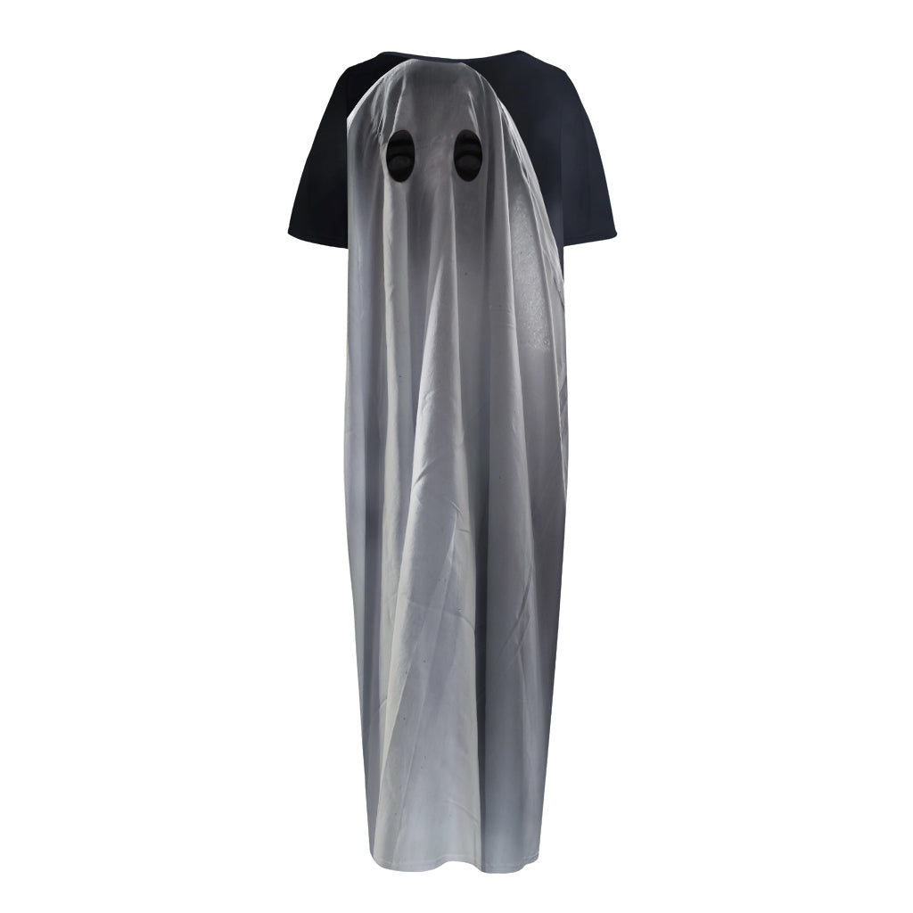 Scary Ghost 3D Print Short Sleeve Long Nightdress