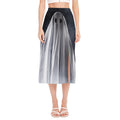 Scary Ghost 3D Print Side Slit Midi Skirt