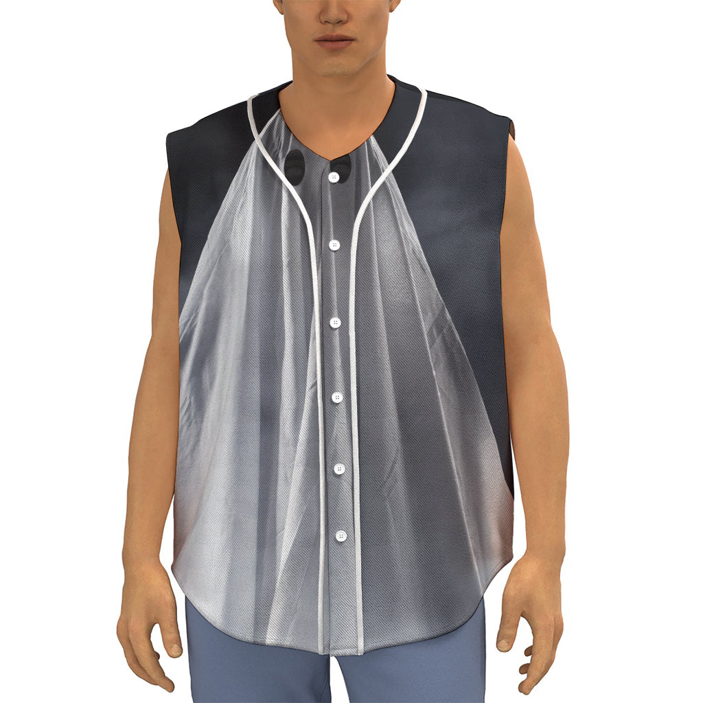 Scary Ghost 3D Print Sleeveless Baseball Jersey