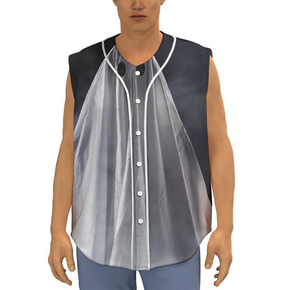 Scary Ghost 3D Print Sleeveless Baseball Jersey
