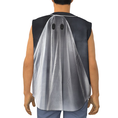 Scary Ghost 3D Print Sleeveless Baseball Jersey