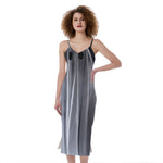 Scary Ghost 3D Print Slim Fit Midi Cami Dress