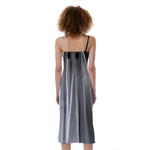 Scary Ghost 3D Print Slim Fit Midi Cami Dress