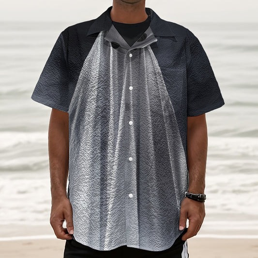 Scary Ghost 3D Print Textured Short Sleeve Shirt