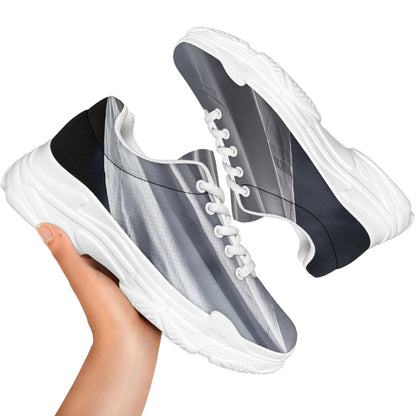 Scary Ghost 3D Print White Chunky Shoes