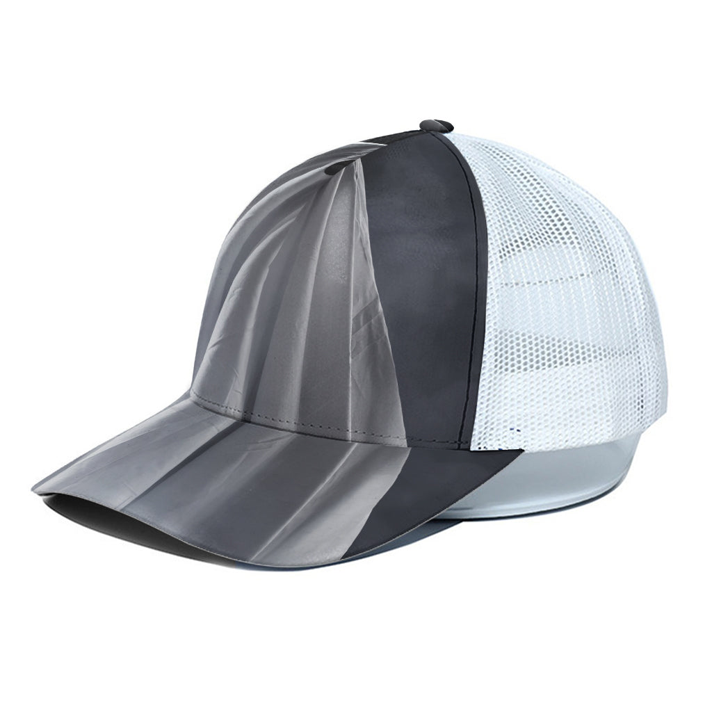 Scary Ghost 3D Print White Mesh Trucker Cap