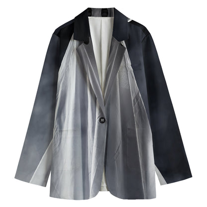 Scary Ghost 3D Print Women's Cotton Blazer