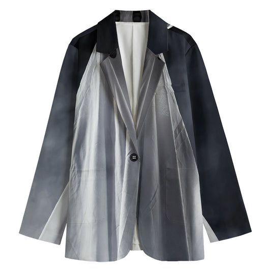 Scary Ghost 3D Print Women's Cotton Blazer