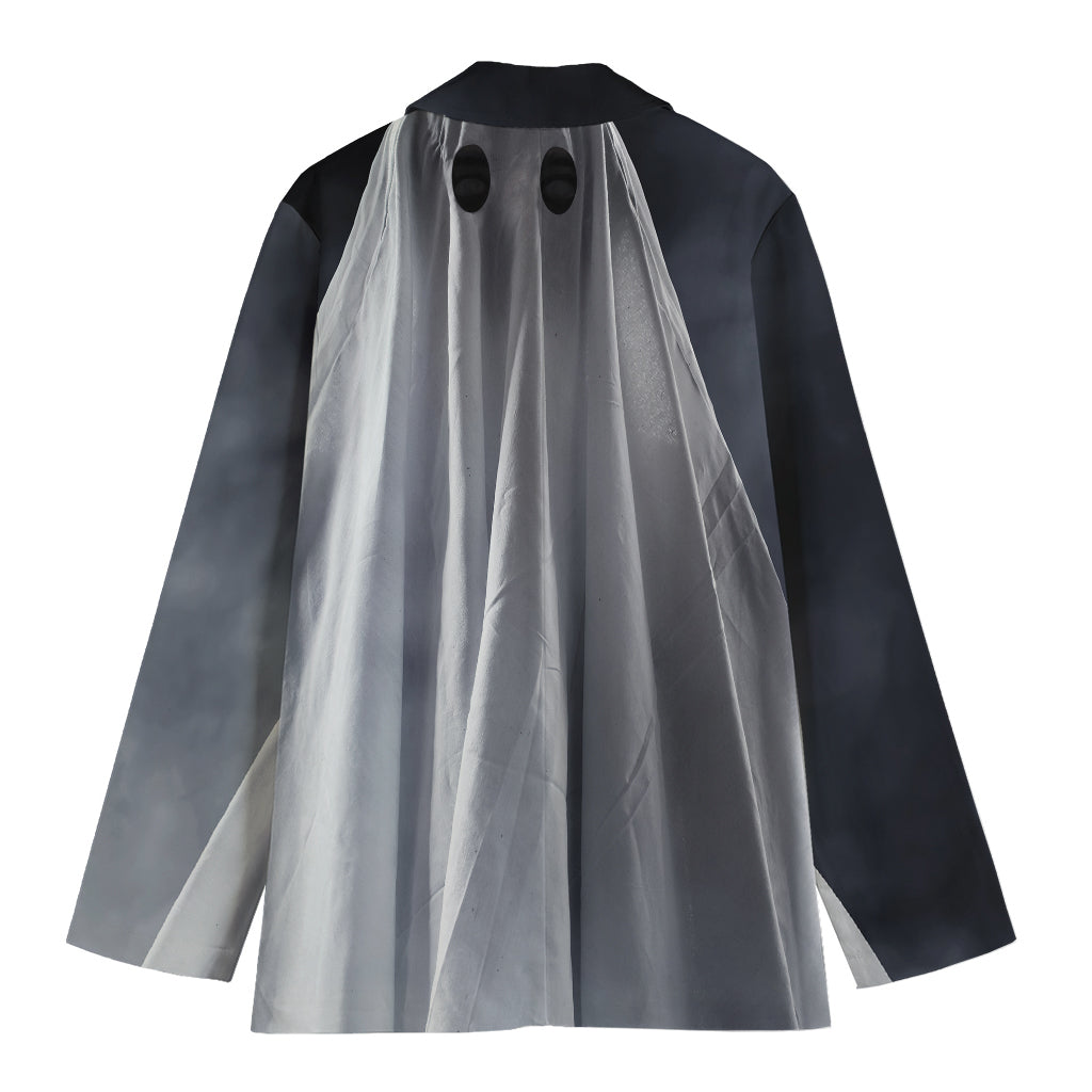 Scary Ghost 3D Print Women's Cotton Blazer