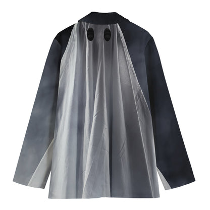 Scary Ghost 3D Print Women's Cotton Blazer